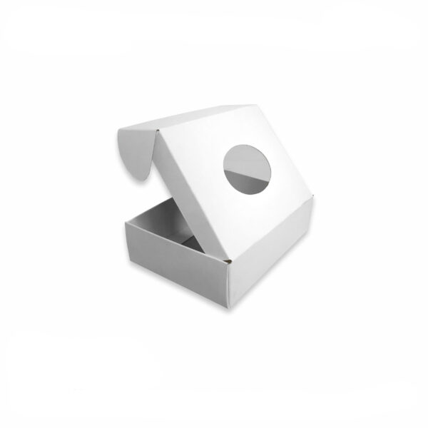 Коробка Чемоданчик с окошком из тонкого картона 120х90х35 мм - Белый